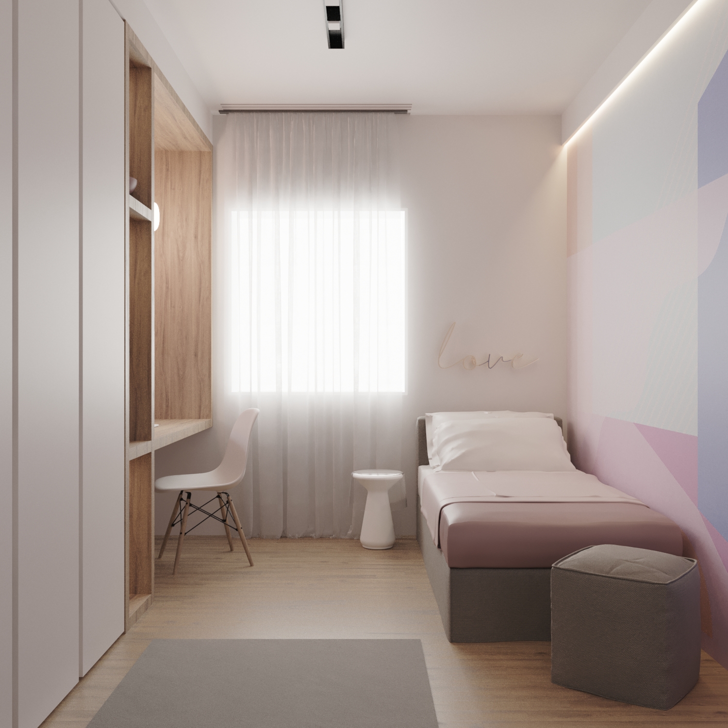 Giulia Doria Architetto | Lavica Studio | appartamento Catania | render interno camera da letto 12
