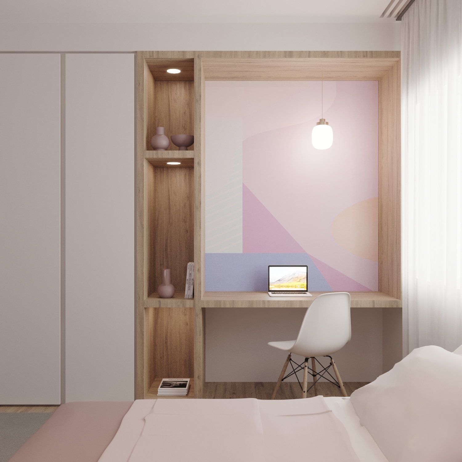 Giulia Doria Architetto | Lavica Studio | appartamento Catania | render interno camera da letto 11