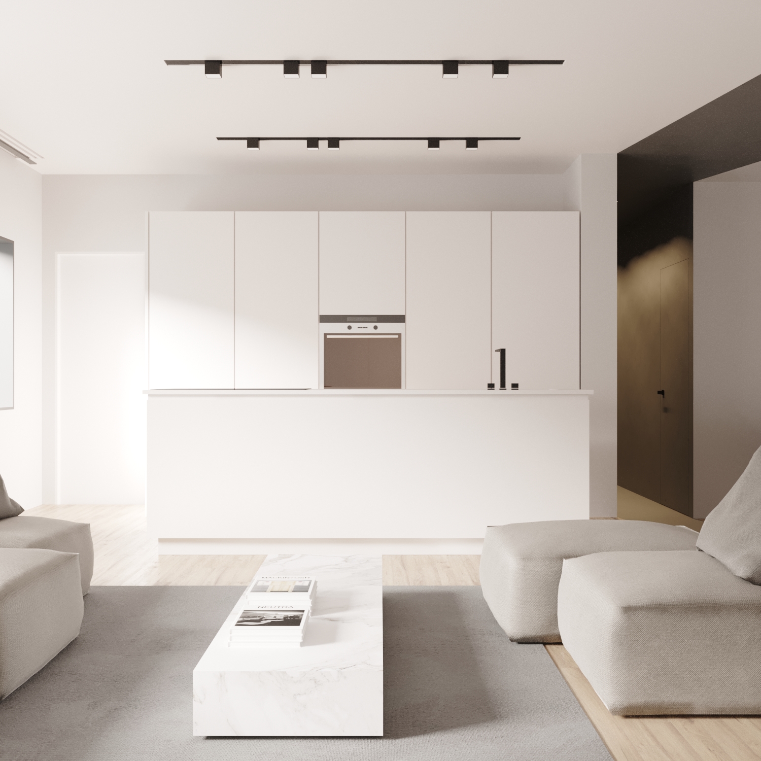 Giulia Doria Architetto | Lavica Studio | appartamento Catania | render interno salotto 2