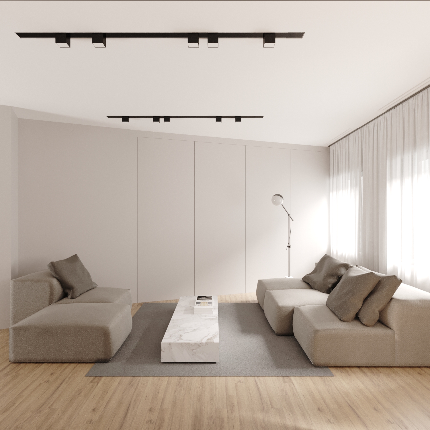 Giulia Doria Architetto | Lavica Studio | appartamento Catania | render interno salotto