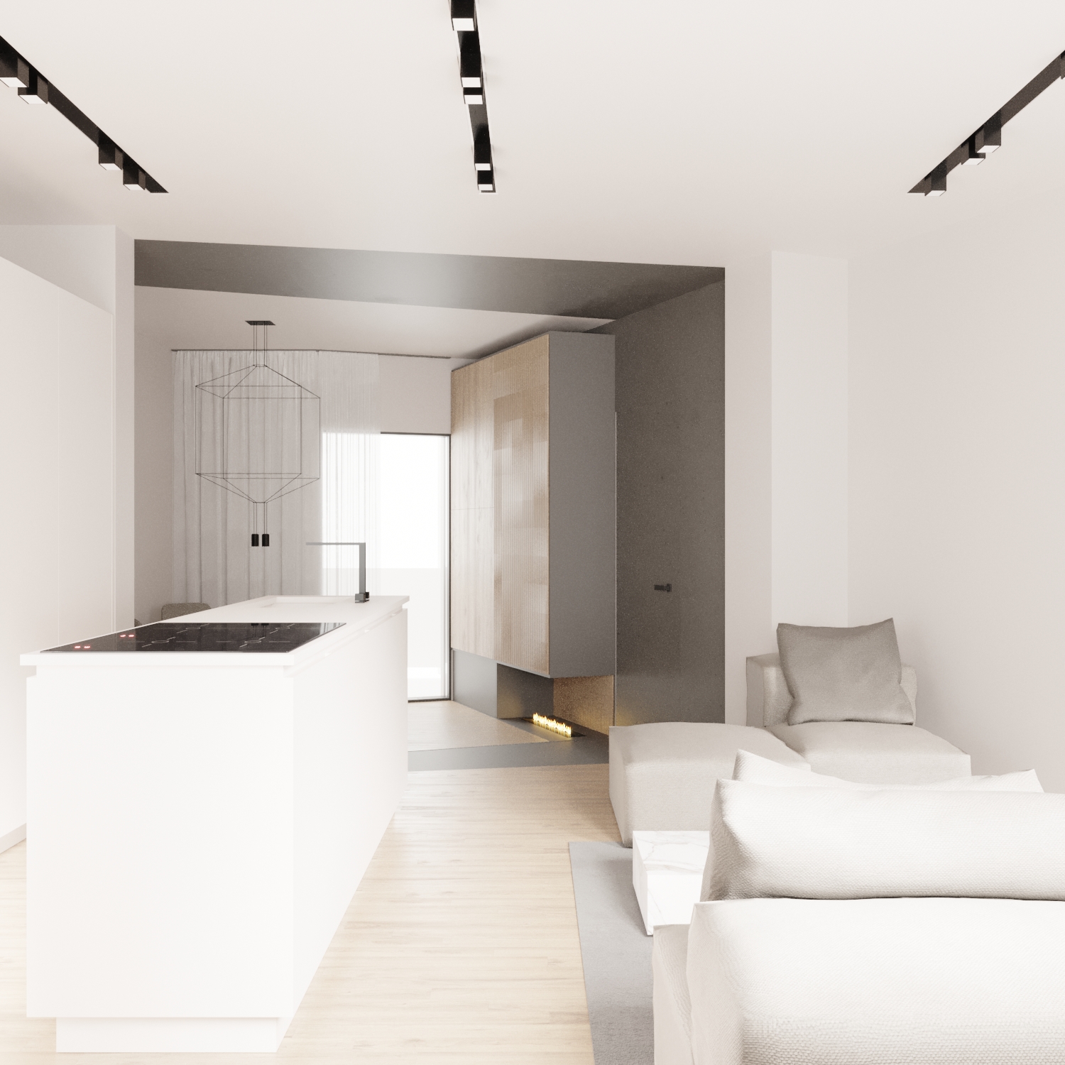 Giulia Doria Architetto | Lavica Studio | appartamento Catania | render interno soggiorno 5