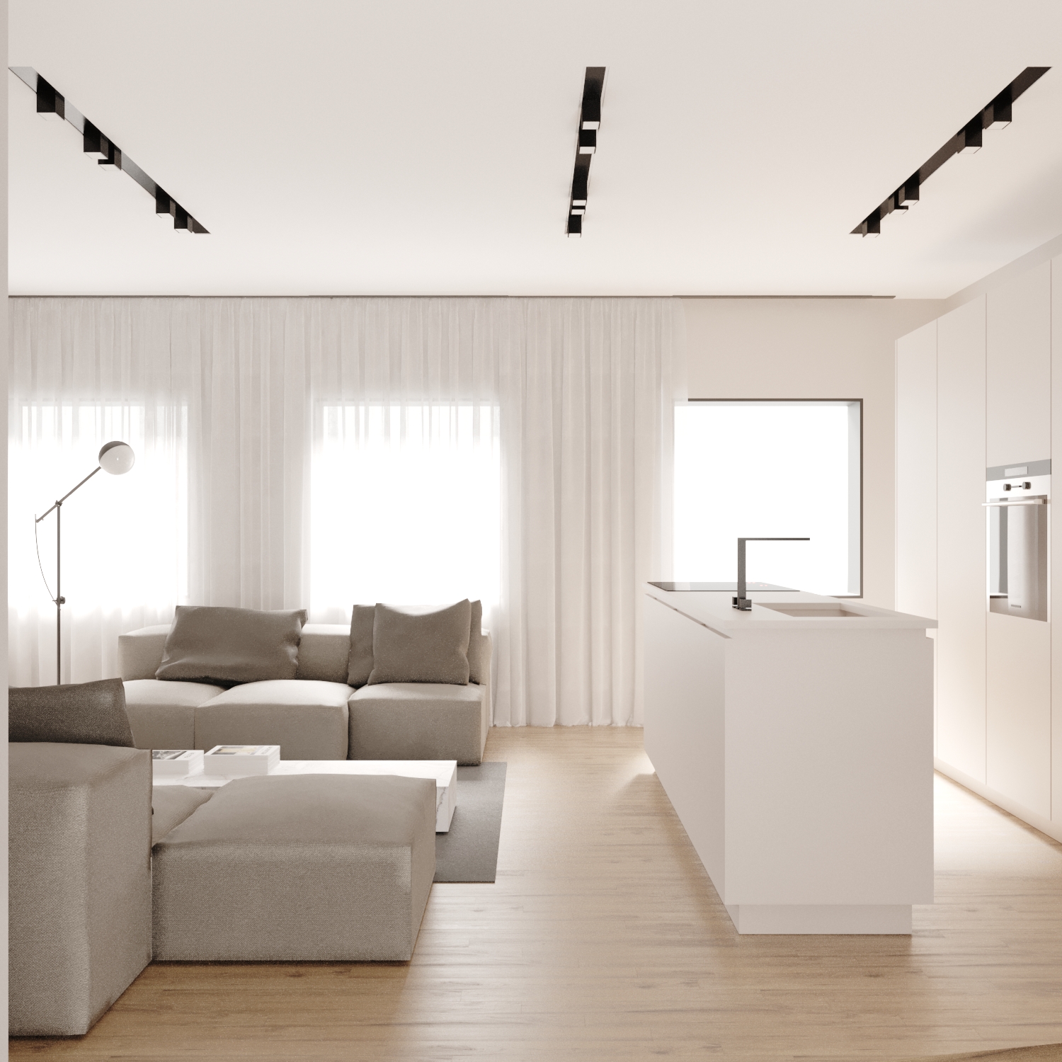Giulia Doria Architetto | Lavica Studio | appartamento Catania | render interno soggiorno 2
