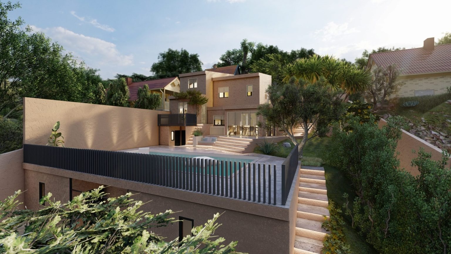 Giulia Doria Architetto | Lavica Studio | Villa Cannes |Rendering Esterno 3